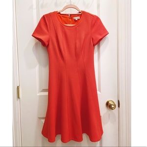Rebecca Taylor Short Sleeve Knit Salmon Dress